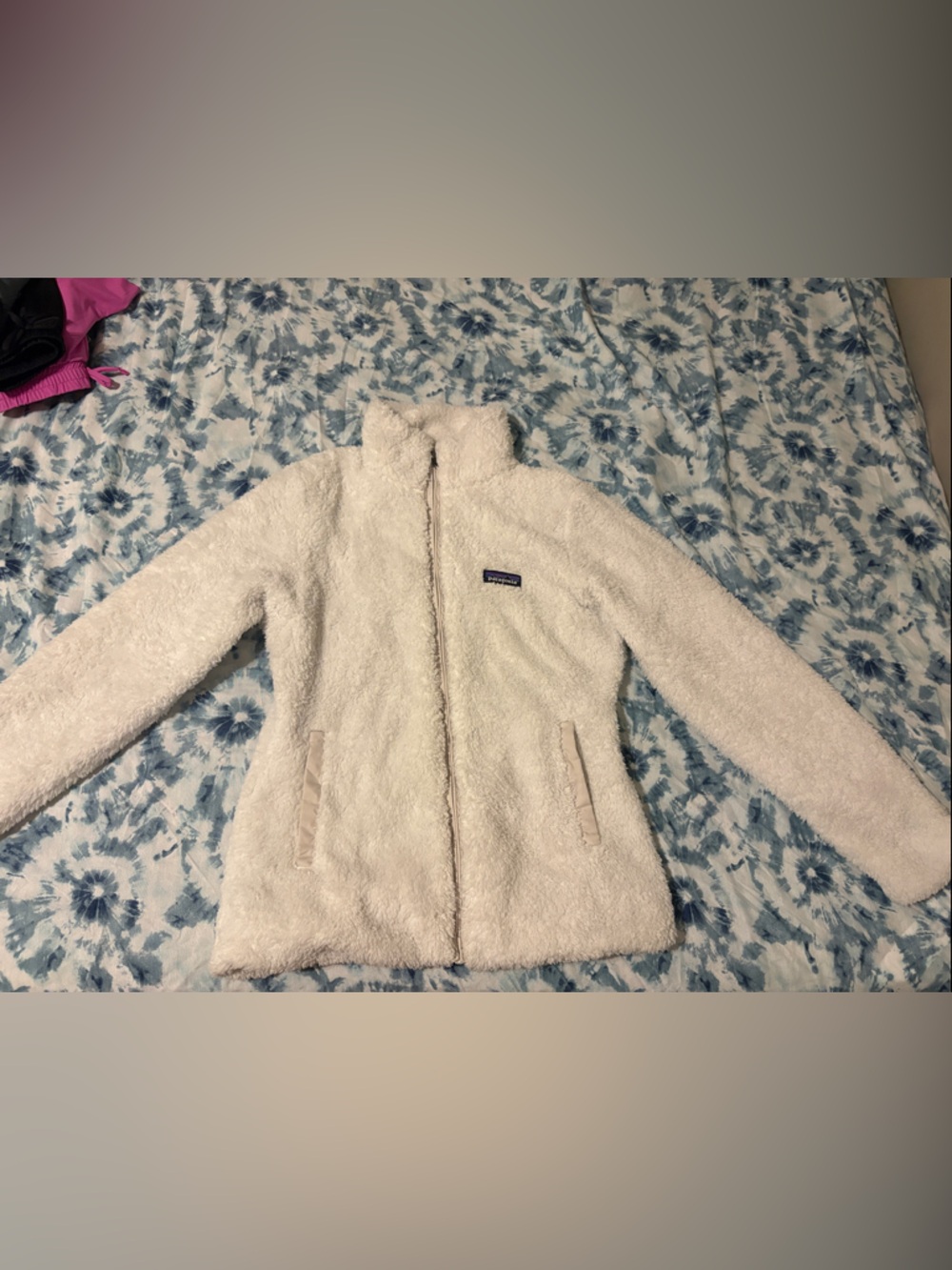 Patagonia Kids Cream Fleece Zip Jacket